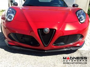 Alfa Romeo 4C Carbon Fiber Front Bumper Center Grille Frame - Red Candy